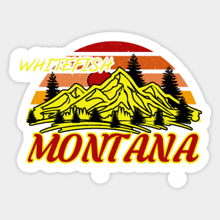 whitefish montana men women boy girl friends Sticker